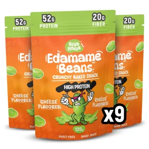 Протеинов снакс от печено едамаме Сирене Beast Mode Бокс 9 x 120г NinjaMame пакет сирене 120г x9